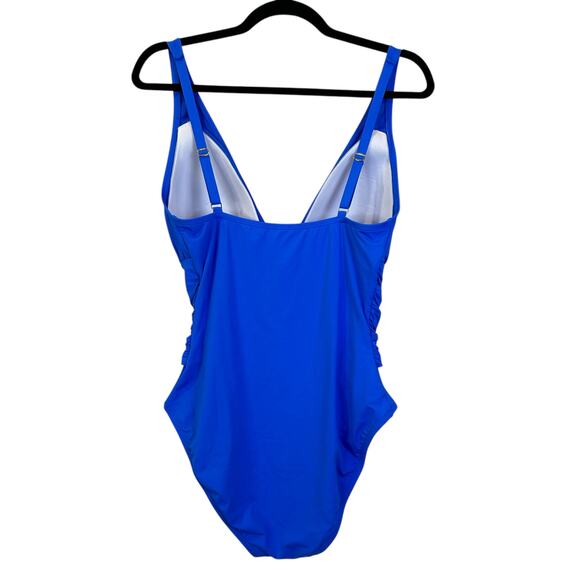 Bleu by Rod Beattie Molded-Cup One-Piece Swimsuit Blue Women's 14 NWT - Picture 4 of 10
